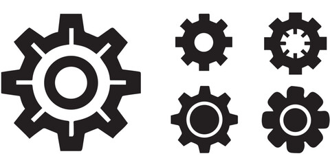 Gear Installation Icon Set. Gear Wheel Icon. Gear Wheel Icons. Gear Installation Icon Collection. Installation Icons Megapack.