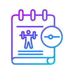 Workout schedule with timer for personal fitness tracking