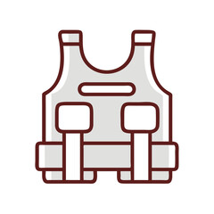 Simple illustration of a bulletproof vest for protection