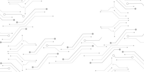 White circuit motherboard with blank CPU in the middle concept. 