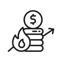 Inflation icon vector image. Suitable for mobile apps, web apps and print media.