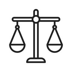 Justice icon vector image. Suitable for mobile apps, web apps and print media.