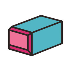 Colorful Isometric Block, Geometric Shape on Black Background