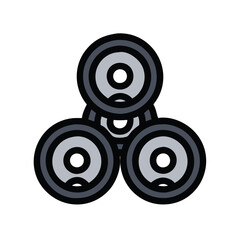 Minimalist design: abstract geometric shapes against black background