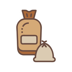 Bags of Flour and Sugar for Baking