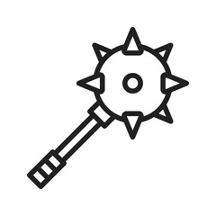 Mace icon vector image. Suitable for mobile apps, web apps and print media.