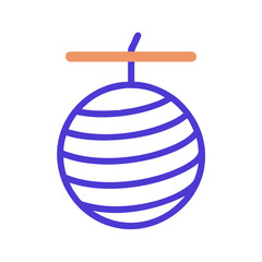 Exercise ball outline graphic for fitness and workouts