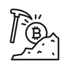 Mining icon vector image. Suitable for mobile apps, web apps and print media.