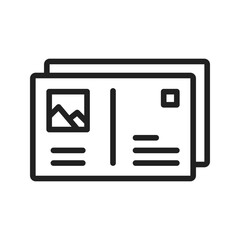 Postcard icon vector image. Suitable for mobile apps, web apps and print media.