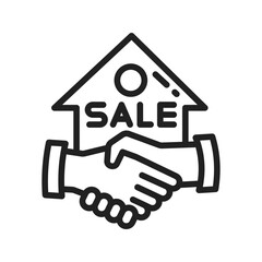 Obraz premium Property Sale icon vector image. Suitable for mobile apps, web apps and print media.