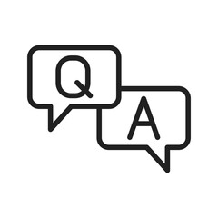 Q & A icon vector image. Suitable for mobile apps, web apps and print media.
