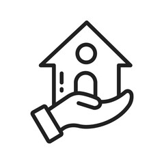 Real Estate icon vector image. Suitable for mobile apps, web apps and print media.