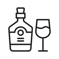 Rum icon vector image. Suitable for mobile apps, web apps and print media.