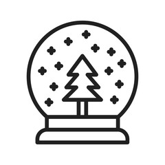 Snow Globe icon vector image. Suitable for mobile apps, web apps and print media.
