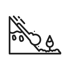 Snow Avalanche icon vector image. Suitable for mobile apps, web apps and print media.