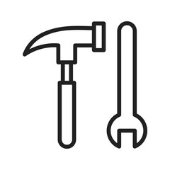 Tools icon vector image. Suitable for mobile apps, web apps and print media.