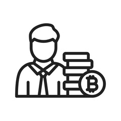 Trader icon vector image. Suitable for mobile apps, web apps and print media.