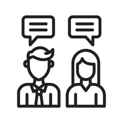 User Chat icon vector image. Suitable for mobile apps, web apps and print media.