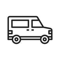 Van icon vector image. Suitable for mobile apps, web apps and print media.