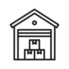 Warehouse icon vector image. Suitable for mobile apps, web apps and print media.