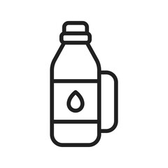 Water Flask icon vector image. Suitable for mobile apps, web apps and print media.