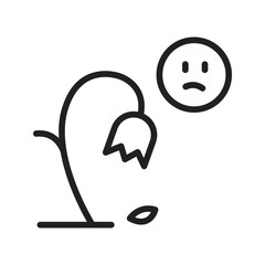 Withered icon vector image. Suitable for mobile apps, web apps and print media.
