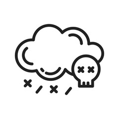 Acid Rain icon vector image. Suitable for mobile apps, web apps and print media.