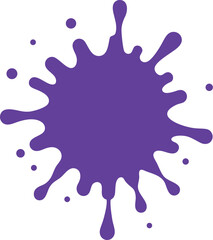 Vibrant Purple Splatter Vector Illustration on a White Background 