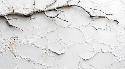 Obraz premium Branch textures on horizontal pure white background nature photography minimalist aesthetic