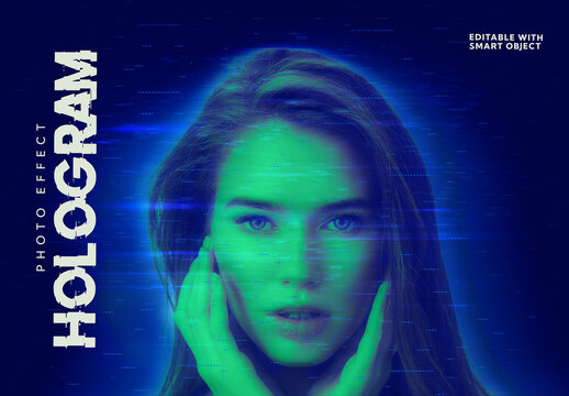 Hologram Photoshop Photo Effect