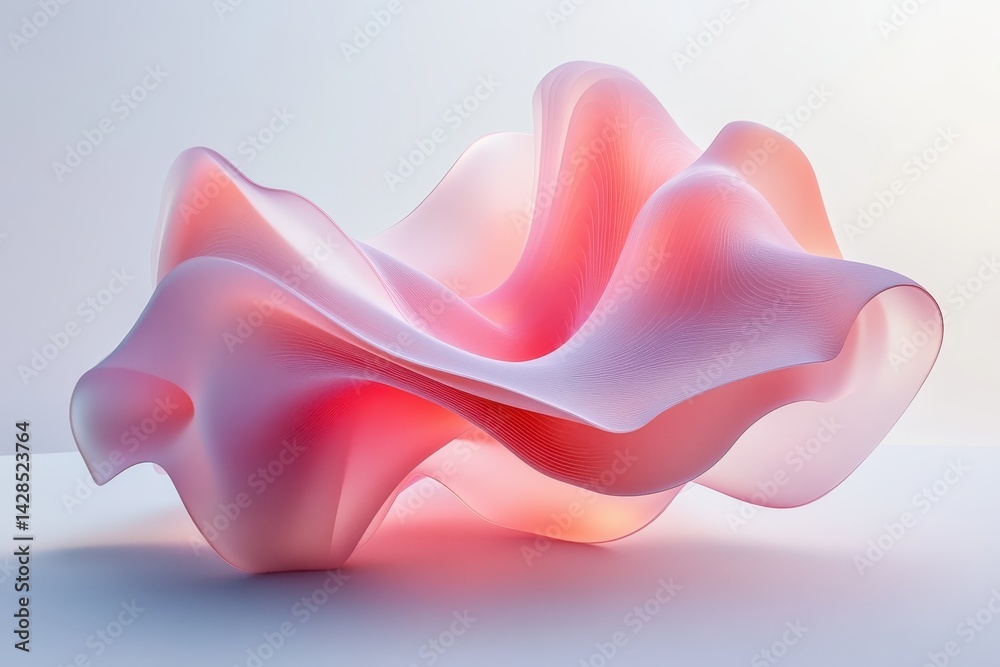 Leinwandbilder elegant abstract sculpture showcasing smooth curves and flowing lines in a minimalist style, highlig