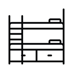 Check out our premium line style icon of bunk bed