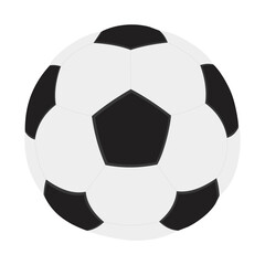 Obraz premium Soccer ball icon. Flat vector illustration in black on white background