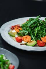 Fresh and delicious salad with dressing