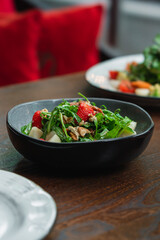Fresh and delicious salad with dressing