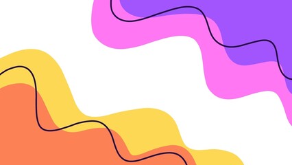 Abstract background illustration of pastel colorful waves