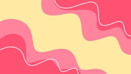 Pastel pink wave abstract background illustration