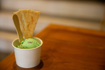 Single Mint and Chocolate Chip Ice Cream