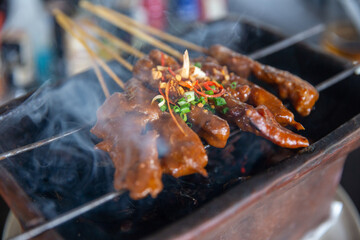 Indonesian Satay being served