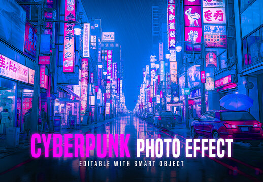 Cyberpunk Photo Effect