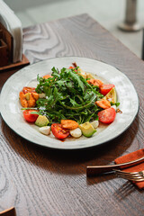 Fresh and delicious salad with dressing