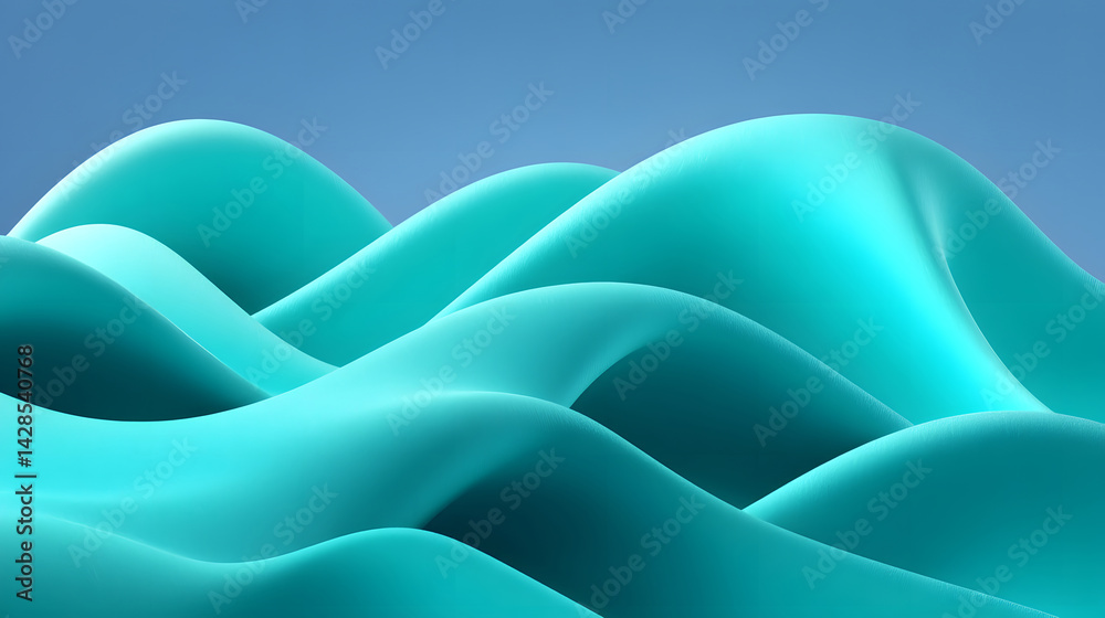 Wall mural abstract light three-dimensional luminous particles technology sense kv main visual background
