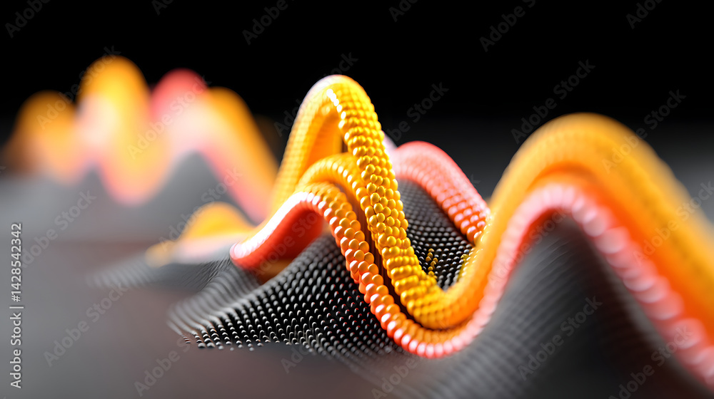 Wall mural abstract light three-dimensional luminous particles technology sense kv main visual background