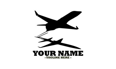 illustration of a modern private jet ascending with stylized motion lines indicating speed and power. Transportation concept private jet, private jet vector and private jet logo design