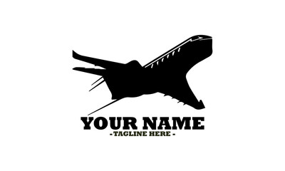 illustration of a modern private jet ascending with stylized motion lines indicating speed and power. Transportation concept private jet, private jet vector and private jet logo design