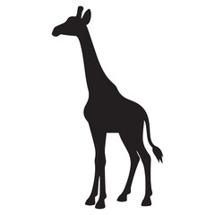 giraffe hand drawing illustration silhouette