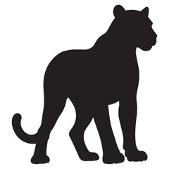 jaguar hand drawing illustration silhouette