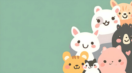 Obraz premium Adorable Animal Group