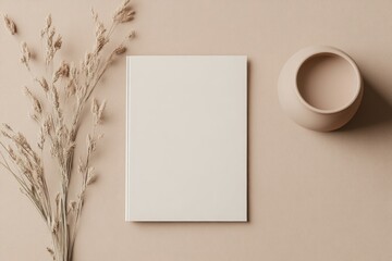 Minimalist notebook, earthy tones, aesthetic