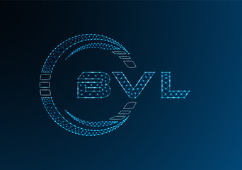 BVM low poly letter logo vector design. BVM lower poly logo design.